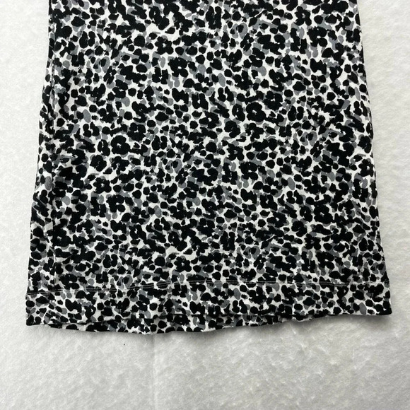 Ellen Tracy Shirt Dress Women's XS White Black Cheetah Print Round Neck Pullover - Picture 11 of 11